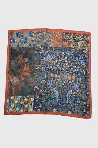 Vintage Collage Print Square Scarf