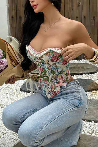 Floral Bustier Tank Top