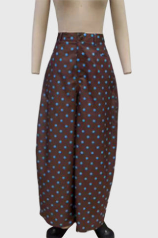 Polka Dot High-Waist Wide Leg Casual Pants