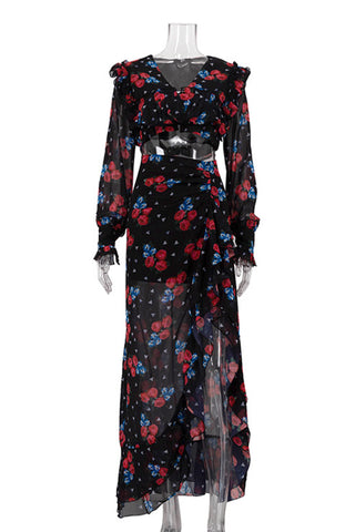 Floral Ruffle Skirt Set