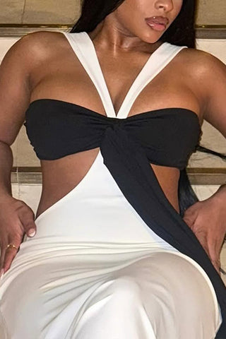 Tie-Front Maxi Casual Dress