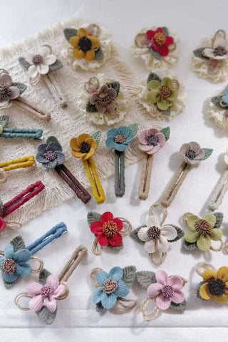 Floral Lace Ruffle Hair Clip