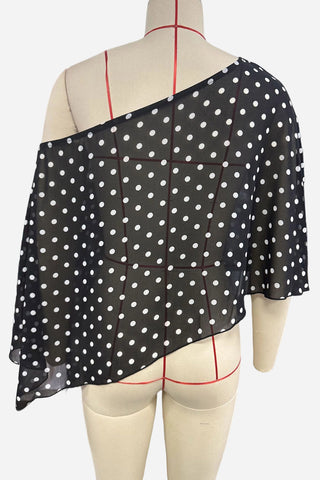 Asymmetrical Polka Dot Cover-Up