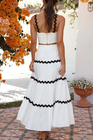 Scalloped Edge Skirt Set