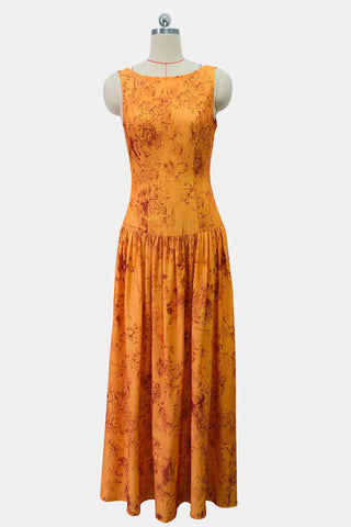 Elegant Patterned Maxi Dress