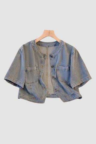Casual Buttoned Denim Jacket