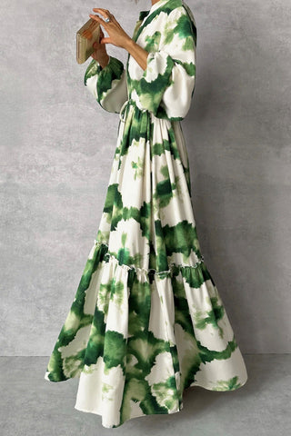 Flowing Print Maxi Dress