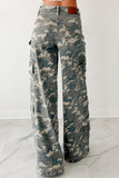 Camo Wide-Leg Cargo Pants