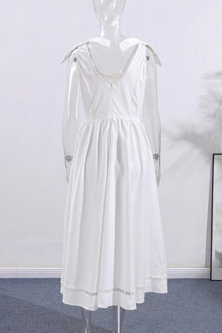 Button-Front Casual Midi Dress