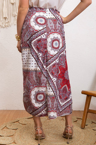 Intricate Pattern Midi Skirt