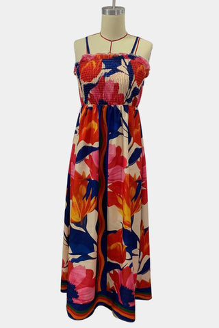 Floral Print Maxi Vacation Dress