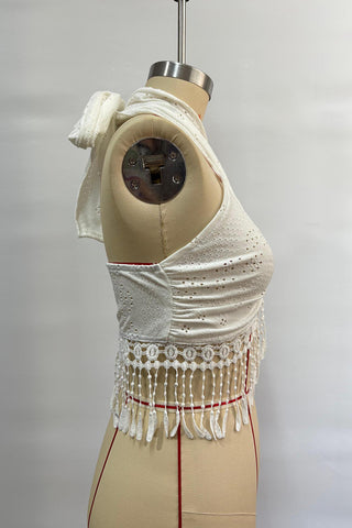 Halter Fringe Tank Top