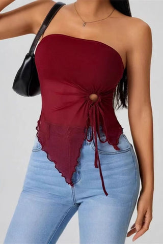 Strapless Tie-Front Camisole Top