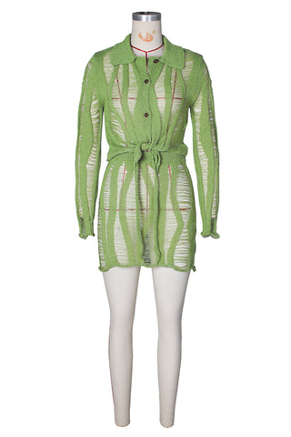 Button-Front Lace Skirt Set