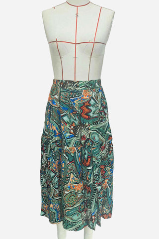 Bohemian Print Flowy Skirt