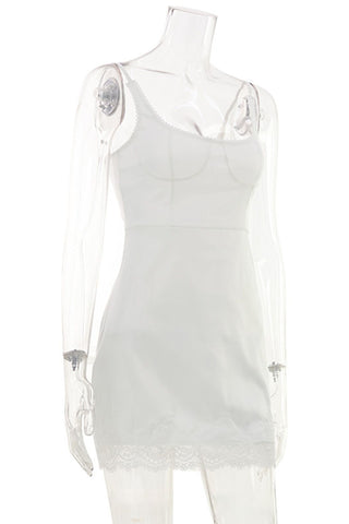 Lace-Trim Cami Mini Dress