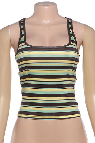 Striped Scoop-Neck Tank Top
