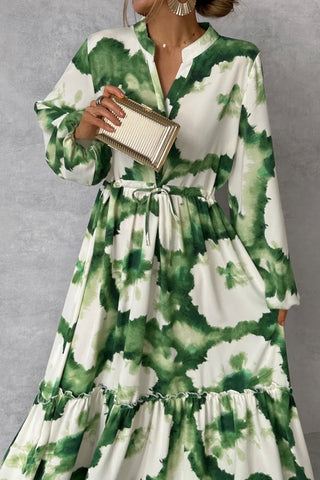 Flowing Print Maxi Dress