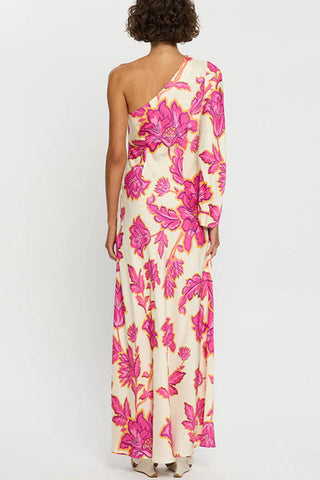 One-Shoulder Floral Maxi Dress