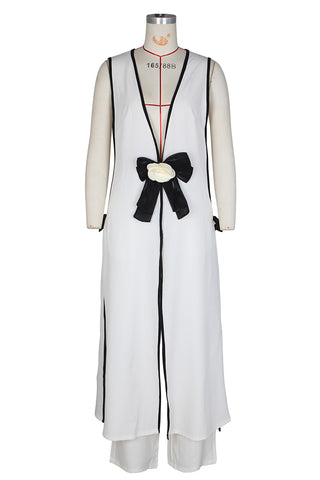 Elegant Pants Set with Floral Accent