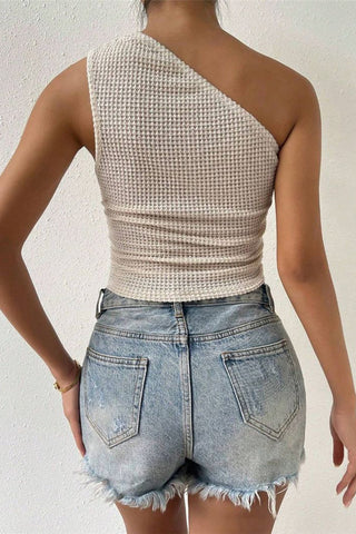 Asymmetrical Knit Tank Top