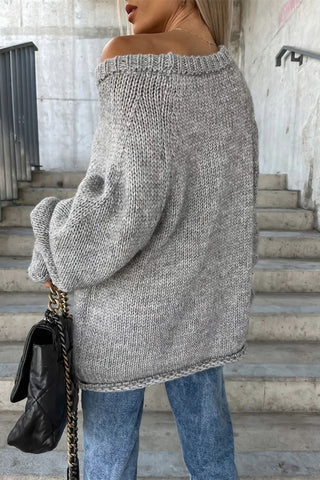 Off-Shoulder Knit Sweater
