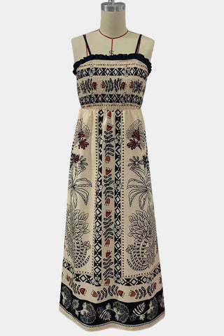 Floral Print Maxi Vacation Dress