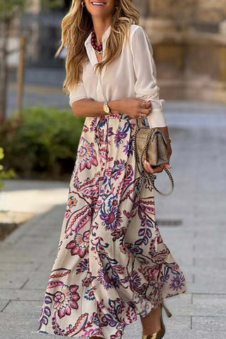 Elegant High-Slit Maxi Skirt