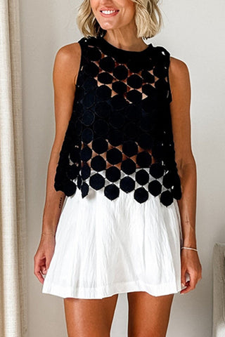 Elegant Sleeveless Skirt Set