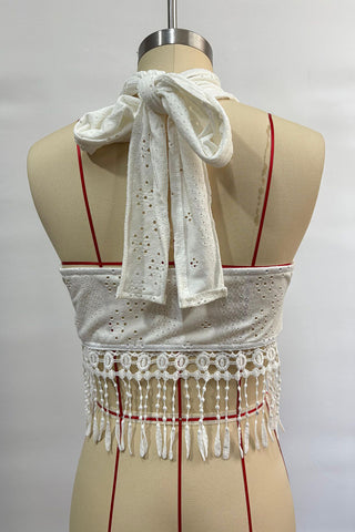 Halter Fringe Tank Top