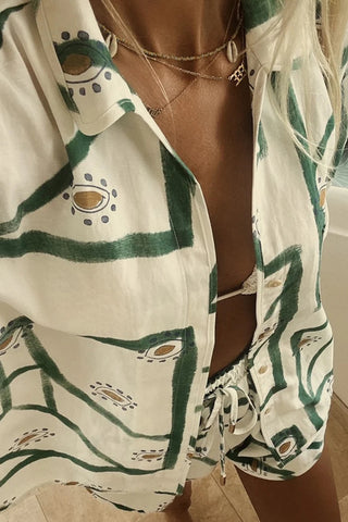 Geometric Print Short Set