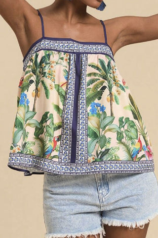 Tropical Print Tank Top