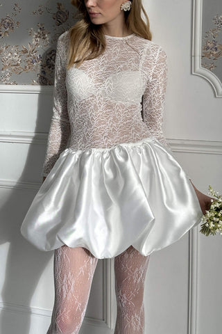 Lace Long Sleeve Bubble Dress
