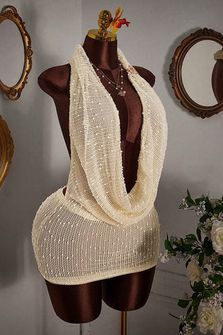 Open-Front Knit Mini Dress