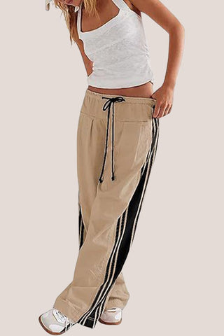 Sporty Side-Striped Casual Pants