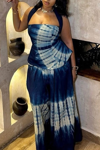 Halter Tie-Dye Top and Pants Set