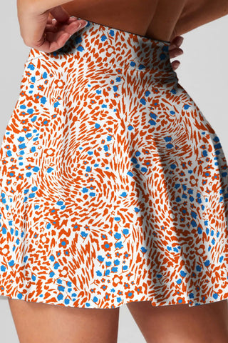 Floral Pattern Mini Skirt with Pocket