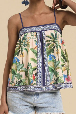 Tropical Print Tank Top