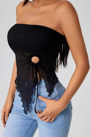 Strapless Tie-Front Camisole Top