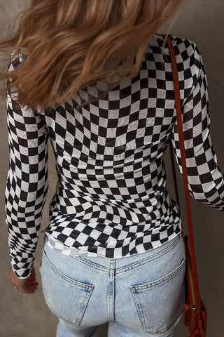 Checkered Long-Sleeve Shirt