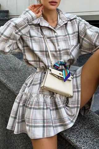 Plaid Skirt Set with Flowy Silhouette