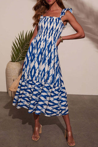 Sleeveless Print Vacation Dress