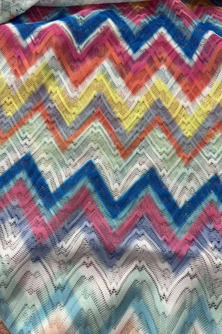 One-Shoulder Zigzag Fringe Dress