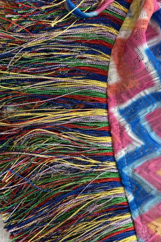 One-Shoulder Zigzag Fringe Dress