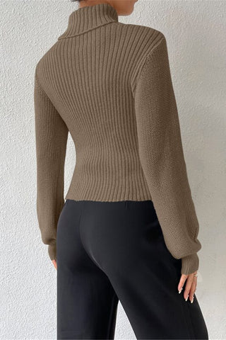 Cut-Out Ribbed Knit Top
