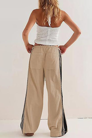 Sporty Side-Striped Casual Pants