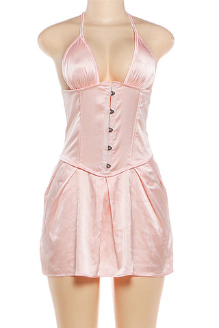 Corset Halter Mini Dress