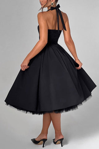 Elegant Halter Neck Evening Dress