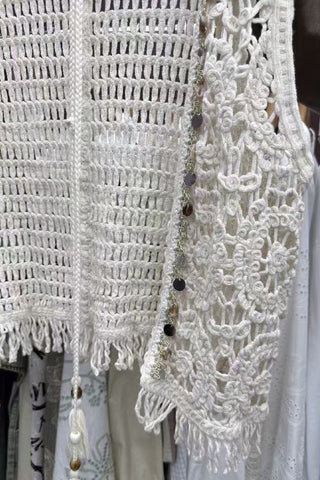 Elegant Crochet Sleeveless Vest
