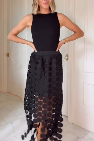 Elegant Sleeveless Skirt Set